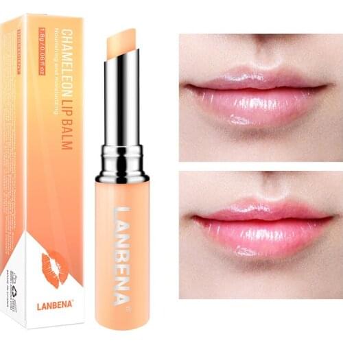 LANBENA Chameleon Lip Balm Rose Hyaluronic Acid Moisturizing Nourishing Lip Plumper Lip Lines Natural Extract Makeup Lip Care