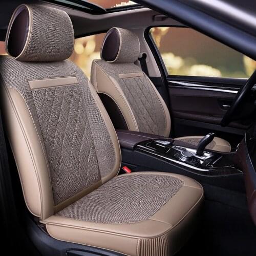 Green Material Fresh Comfortable Cushion Detachable Back Diamond Lattice Car Seat Cover