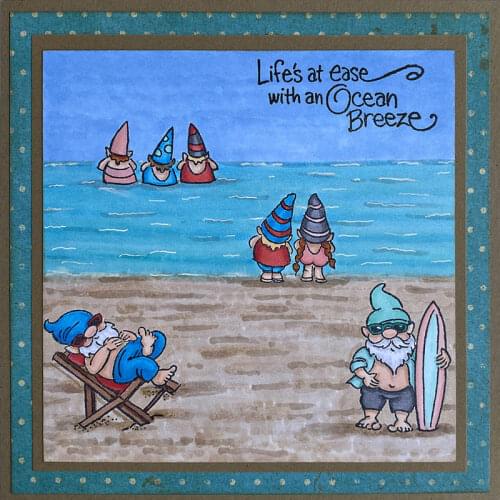 Gnome Beach New 4x6inch Transparent Silicone Clear Stamp For Scrapbooking DIY Craft Decoration Soft Stamp Photo Album