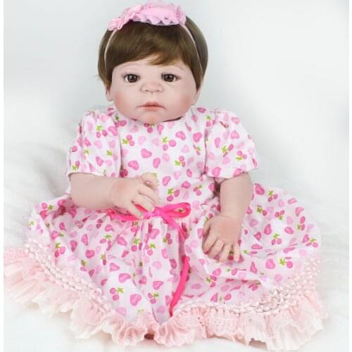 NPKDOLL Reborn 22inch 55cm Silicone Reborn Dolls Lifestyle Soft Bjd Princess Doll Reborn Toys For Girls Bebes Reborn