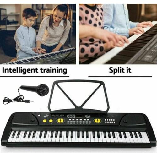 Electronic Keyboard Musical 61 Keys Keyboards Mini Kids Digital Piano Stand Music Fit for Teaching Christmas