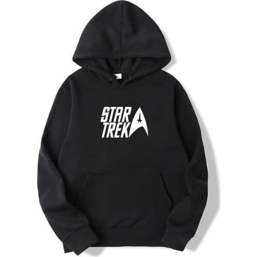 Star Trek Fashion Peripheral Fall Casual Mens and Womens Pure Color Cotton Fleece Hoodie Fashion Long Sleeve Loose Wild Pullov