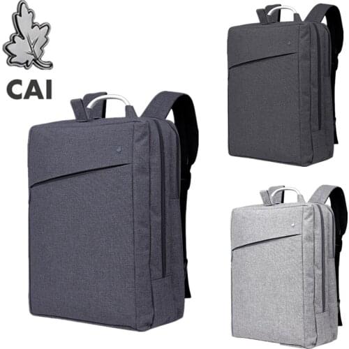 CAI Minimalist Men Waterproof Backpack Metal Hand High Quality Business Travel Anti-Theft Zipper Laptop Softback Male Style