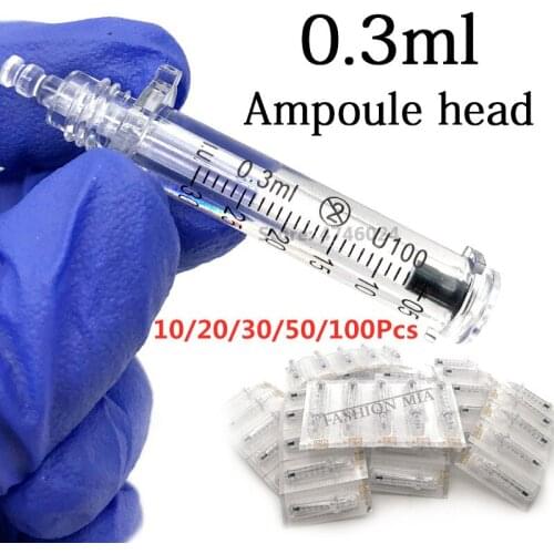 0.3ML New Disposable Lip Filler Injection Hyaluron Needle Ampoule Head For Wrinkle Removal Lips Filler Injection Mesotherapy Gun