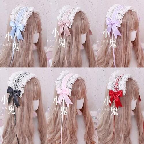Lolita headband flower marry love god angel handle LO mother wild lace kc hair band bow Lolita head jewelry headband