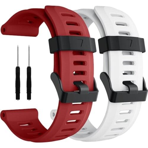 Colorful 26mm Width Outdoor Sport Silicone wrist Strap Watchband Replacement bracelte watch for Garmin Fenix 3 HR watch Band new