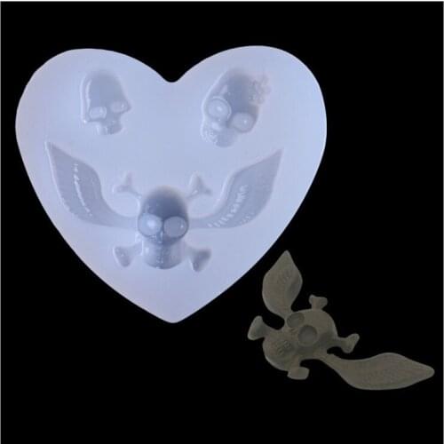 Silicone mold Love wings skull Pendant Clear Mold DIY Bracelet Tool Hand Craft Jewelry Making Mould resin molds for jewelry