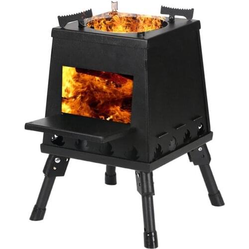 Folding Camping Wood Stove Lightweight Outdoor Portable Wood Stove Burning Picnic Alcohol Wood Burner Stove For Survival Hiking
