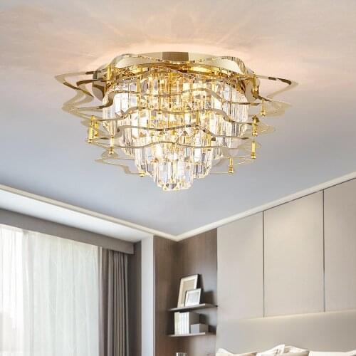 New modern crystal chandelier for ceiling Luxury living room bedroom cristal light fixture home decor indoor lighting fixtures