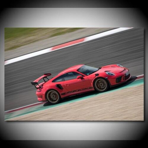 Modern Canvas Paintings Wall Art Picture Racing Car Porsche911 GT3 Red Supercar Posters HD Print for Living Room Decor