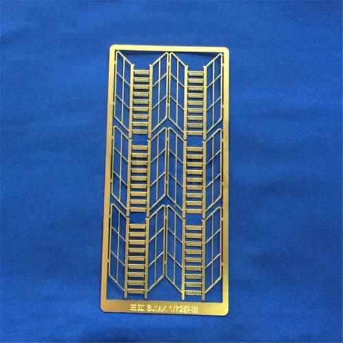 Brass Etching Sheet Etched Inclined Ladder DIY Part for 1:72 RC Model Boats Accessories