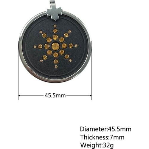 Yellow Bio Scalar Quantum Energy EMF Protection Crystal Pendant Necklaces