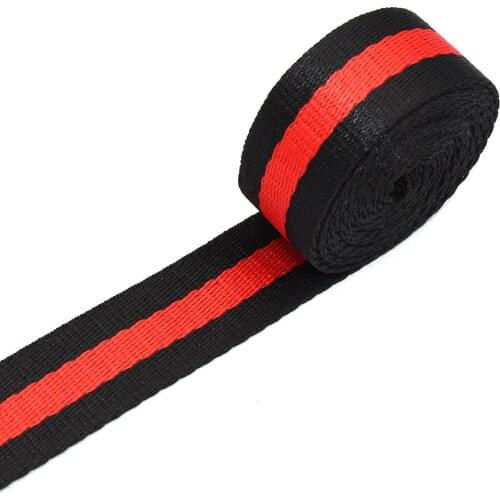 1"Stripe Webbing Belt Dog Collar Webbing Jacquard Ribbon Knit Tape Ribbon Fabric Belt Canvas Webbing for Garment Textile Sewing