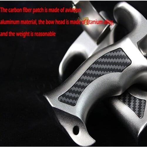 2021 Tc21 Titanium Alloy Powerful Slingshot Aviation Aluminum Handle Flat Rubber Band Catapult Outdoor Shooting Toy
