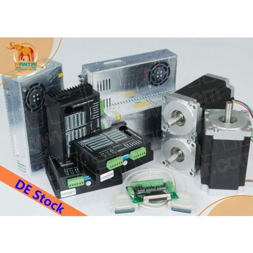 EU Free From DE! Wantmotor 3 Axis Nema34 Stepper Motor 85BYGH450D-008 5.6A 1090oz-in+Driver DQ860MA 80V 7.8A 256Micro Faster