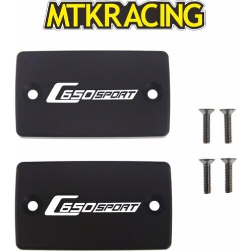 CNC Aluminum Motorcycle Brake Fluid Fuel Reservoir Tank Cover Cap FOR BMW C650 Sport 2016-2019