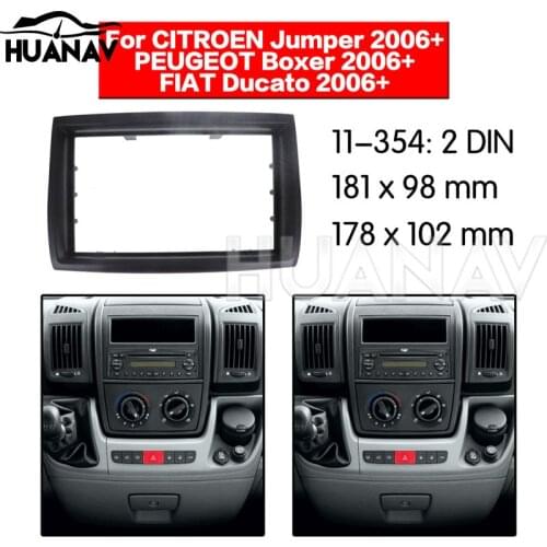 HUANAV Car Radio stereo Fitting installation adapter fascia For 2006+ Citroen Jumper FIAT Ducato 2006+ 2DIN Audio Fascias