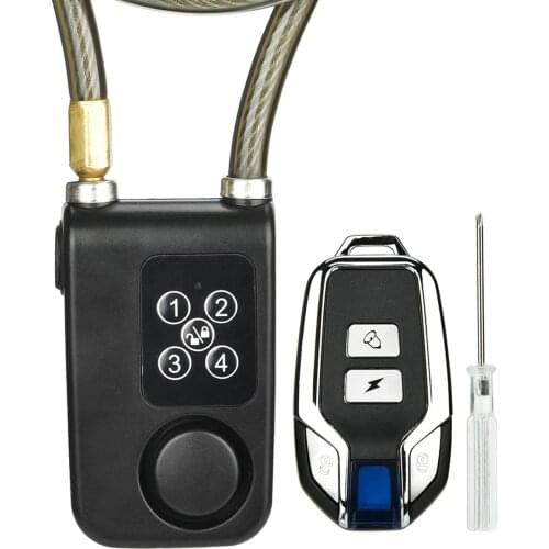 Y787R Wireless Remote Control Alarm Lock IP55 waterproof and dust-proof Electric Bike Motorcycle Code Steel Cable Chain Lock
