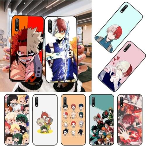 Phone Case For Huawei Honor 9X 9 9A 10 20 8X 8A 8S 7X 7A i 6A Pro Play Lite Black Cover Waterproof Cartoon My Hero Academia