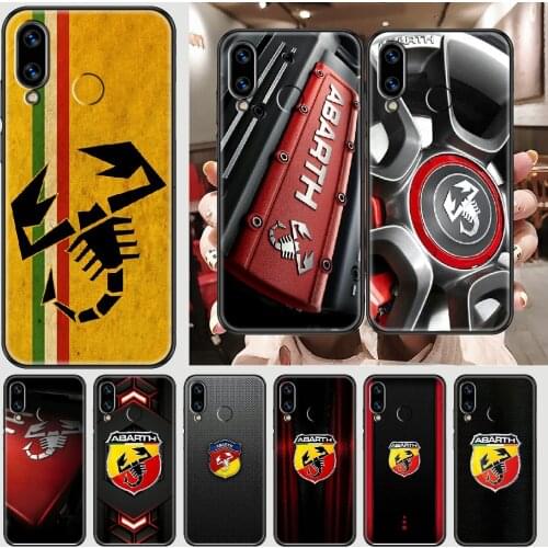 Super car ABARTH Phone case For Huawei Honor 6 7 8 9 10 10i 20 A C X Lite Pro Play black fashion hoesjes silicone back luxury