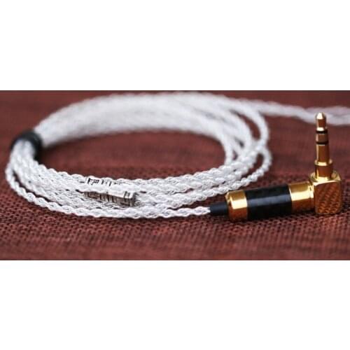 DIY earphone wire silver plated cable 1.2meters