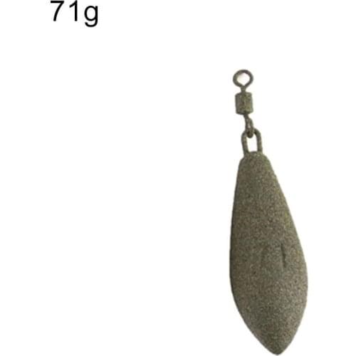 71/85/99/128/142g Oval Shape Sinker Metal Weight Swivel Tackle for Carp Fishing