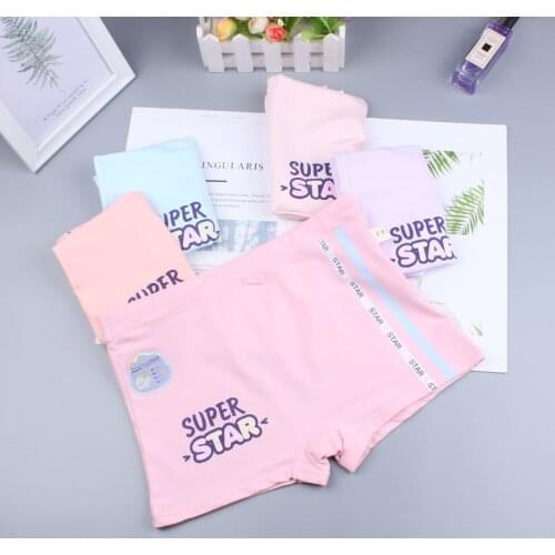 Summer new large size girls underwear cotton boxers big boys children underwear junior high school girls boxer pants wholesale