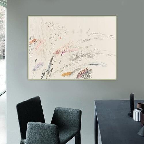 Cy Twombly《Untitled 48》Canvas Abstract Art Oil Painting Artwork Aesthetic Picture Wall Hanging Decor Home Living Room Decoration