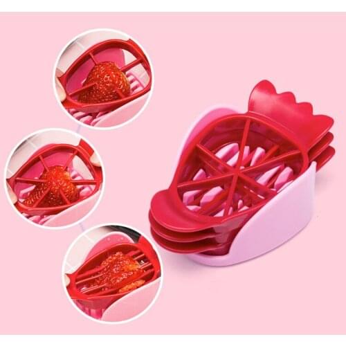 Strawberry Slicer Fruit Carving Tools 1 PC Blade Craft Salad Cutter Stainless Steel Portable Kitchen Gadgets