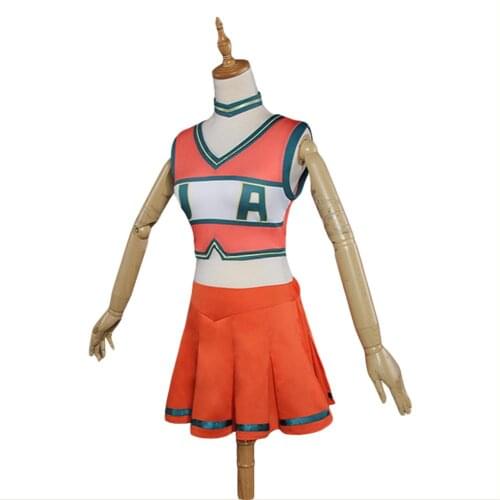 Boku no Hero Academia My Hero Academia Cosplay Cheerleader Costume Cheerleading Girls Uniform Dress Halloween Costume