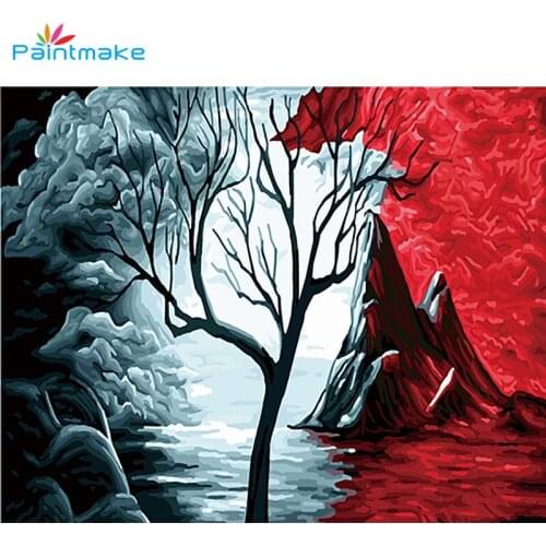 PAINTMAKE Abstract DIY Paint By Numbers Oil Painting On Canvas Unique Home decoration Paintings Art Picture For Kids