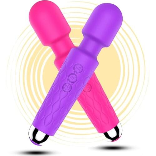 Powerful Magic Wand Silicone Vibrators Sex Toys for Women Clitoris Stimulator Dildos for Woman G Spot Massager AV Stick Vibrator