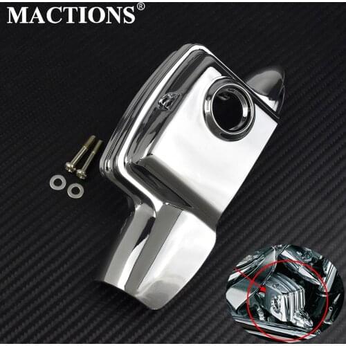 Motorcycle Chrome Rear Brake Master Cylinder Cover ABS Plastic For Harley Touring Road Glide Road King Street Glide FLTRX 08-19