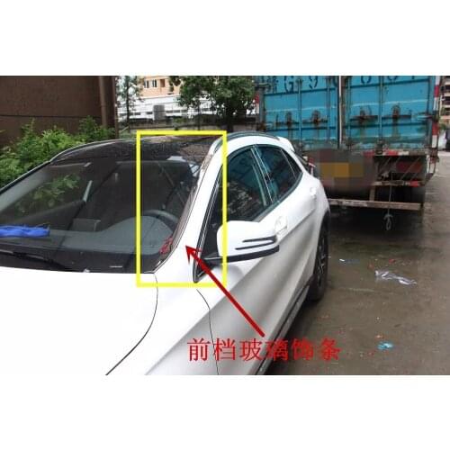 For Mercedes Benz GLA 2015 2PCS Stainless Steel Car Styling Front Windshield Trim Strips Trim Cover Car Styling Accessories