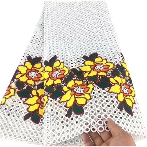 Nigerian African Lace Fabric 2021 High Quality Lace Cotton Lace Guipure Cord Lace Fabric For Wedding Party GX-230