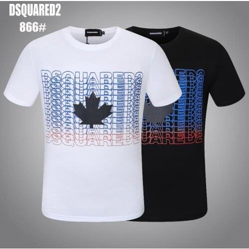 2021 latest round neck short-sleeved T-shirt, mens and womens cotton clothing authentic street style DSQUARED2 866