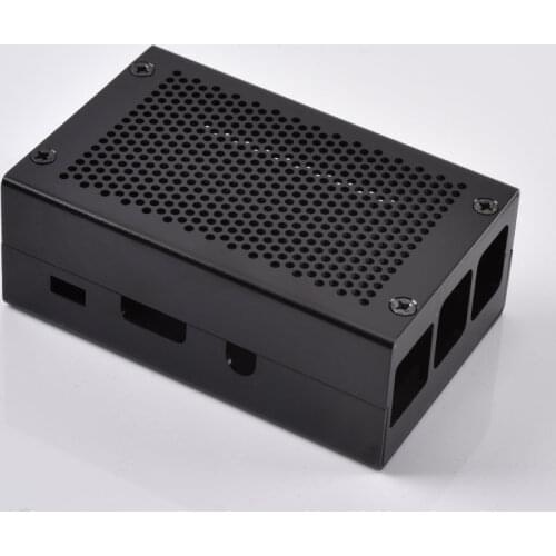 New Black Aluminum Alloy Protective Case Enclosure Box For Raspberry Pi 3 B