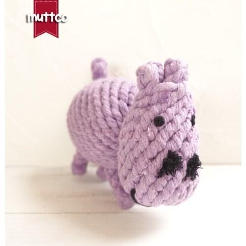 Wholesale hippo dog pet toy play bite toy cotton rope dog toy DRT-003