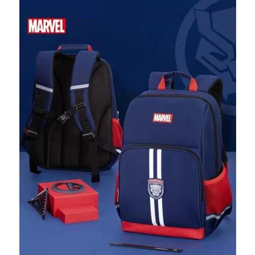 Disney Marvel School Bags For Boys Primary Student Shoulder Orthopedic Backpack Captain America Spider Man Grade 1-5 Mochilas