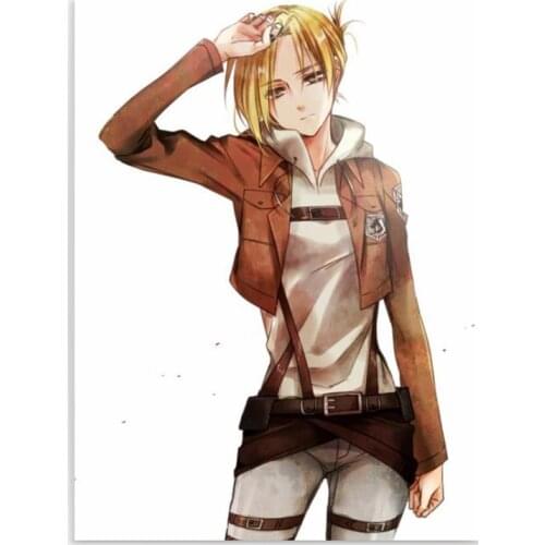 HD Printed Annie Leonheart Poster Wall Art Attack on Titan Canvas Painting Home Decor Bedroom Modular Anime Role Pictures Frame