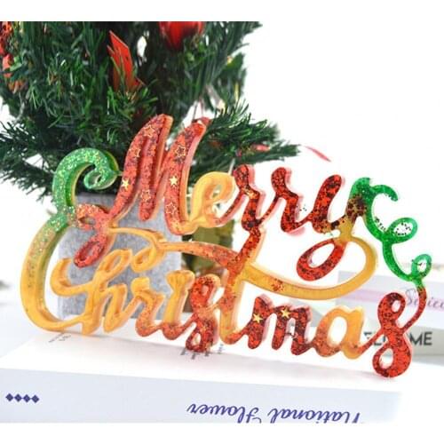 Merry Christmas Silicone Mould Lightweight Decorative Nice-looking Silicone Epoxy Resin Mold Xmas Tree Ornament Mould for Home