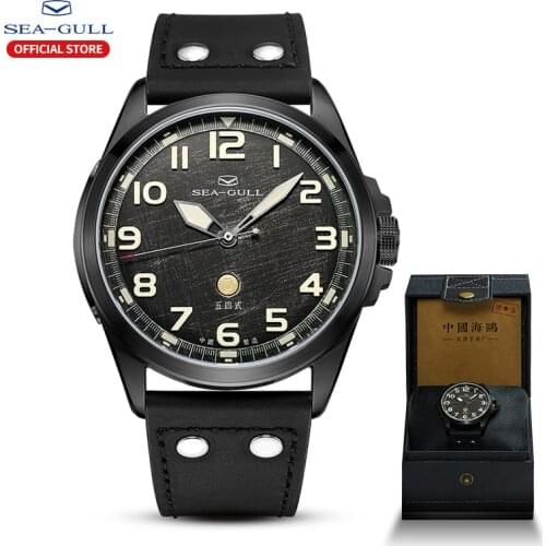 Seagull Military Watch Mens Automatic Mechanical Watch Sports Watch 100M Waterproof War Limited Commemorative Watch 6107
