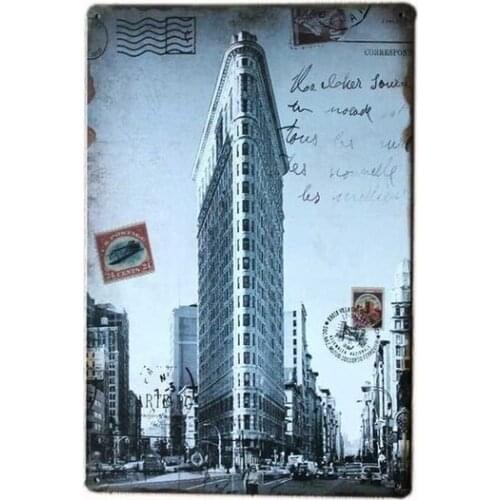 The World s Landmarks Poster Vintage Metal Tin Sign Cafe Plaque Decoration Pub Retro Wall Plate Decorative 20x30cm