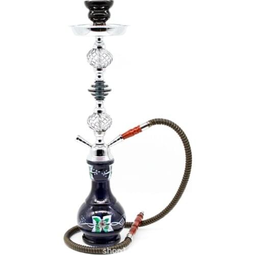 1Pcs Glass Hookah Arab Shisha With Ceramic Bowl Hose Charcoal Tongs Smoke Narghile Hookahs Set Herb Smoking Accessorie Cigarette