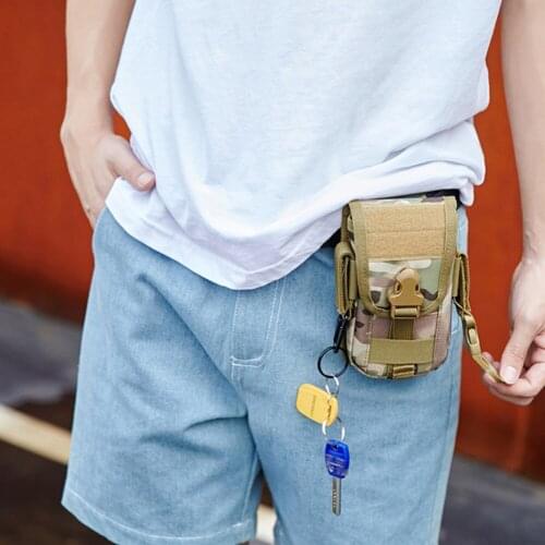 Men Tactical Molle Pouch Belt Waist Pack Bag Small Pocket Military Waist Pack Running Pouch Travel Camping Bags Soft back