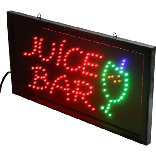 CHENXI Led Juice Bar Signs of Drinking Bar Shop Open Indoor 19*10 Inch Led Advertising