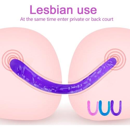 U Shape Dildo Soft Jelly Anal Plug Realstic Dildo for Women Double Ended Dildo Penis Big Penis Sex Toys for Adults sex shop