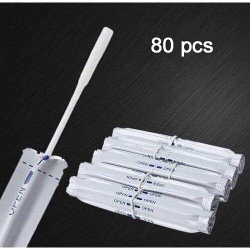 80Pcs/Box 80Pcs/Box Double Head Cotton Cleaning Stick Wet Alcohol Cotton Swabs with Tweezers and Oil Absorbing Sheet for IQOS