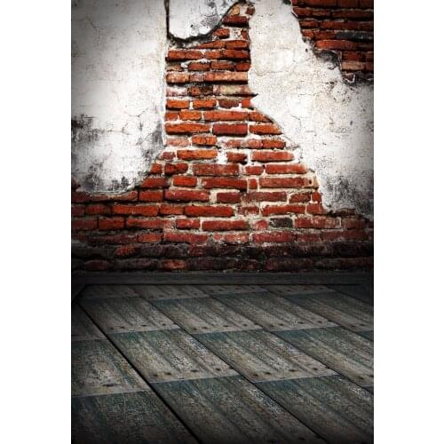 VinylBDS No Wrinkles Photo Studio Backdrop Wood Floor Brick Wall Photography Back Photographic Studio For Baby