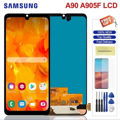 Super Amoled A90 Lcd for Samsung Galaxy A90 A905 Lcd Display Touch Screen Digitizer Assesmbly For Samsung A90 5G Lcd Screens